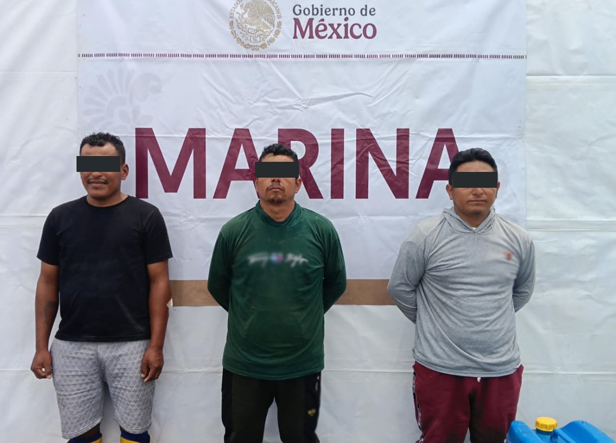 Detenidos en incautación de cocaína en costas de Chiapas