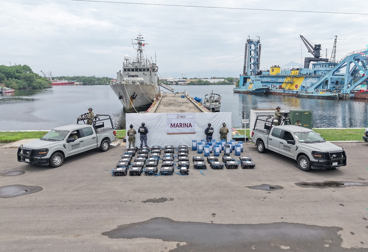 Incautación de cocaína en costas de Chiapas