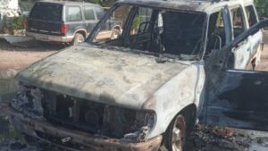 incendio de camioneta en el ejido mochis ahome sinaloa