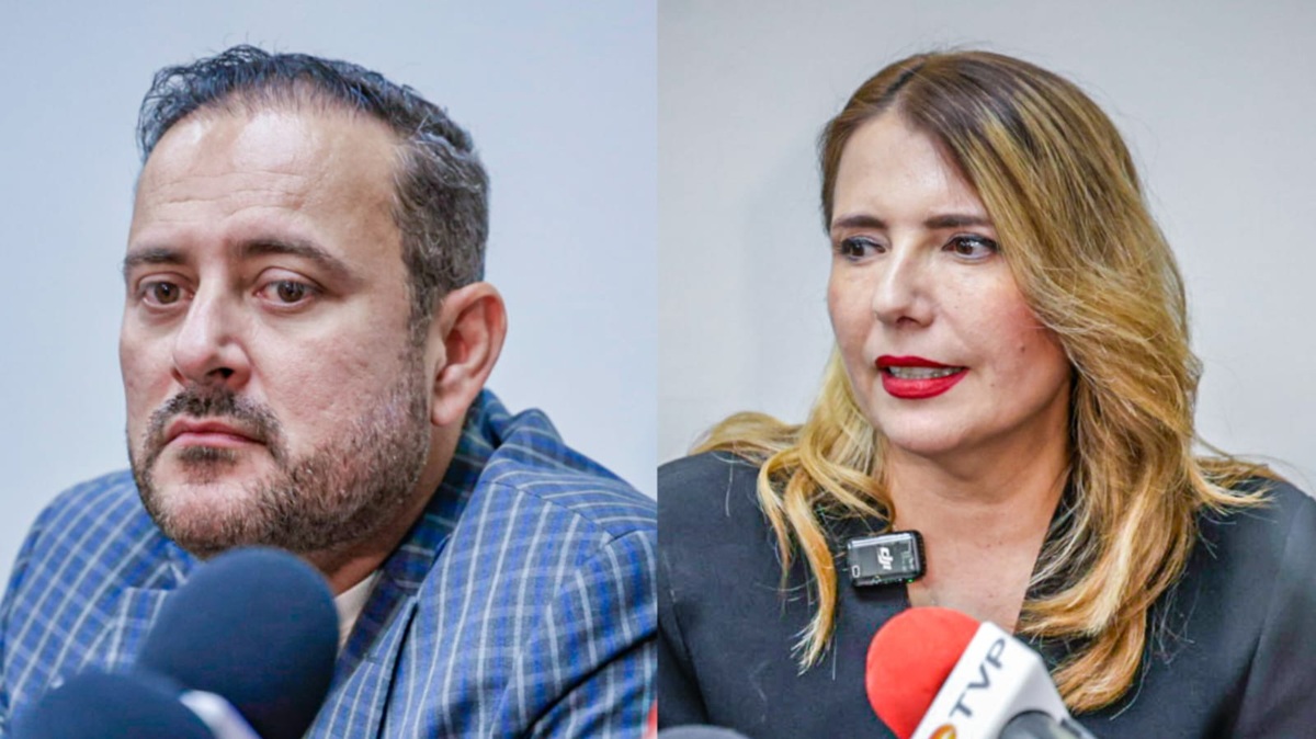 Jorge González Flores y Roxana Rubio, grupo parlamentario del PAN en el Congreso de Sinaloa