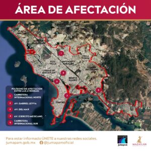 Lluvias dejan sin agua potable a Villa Unión, en Mazatlán
