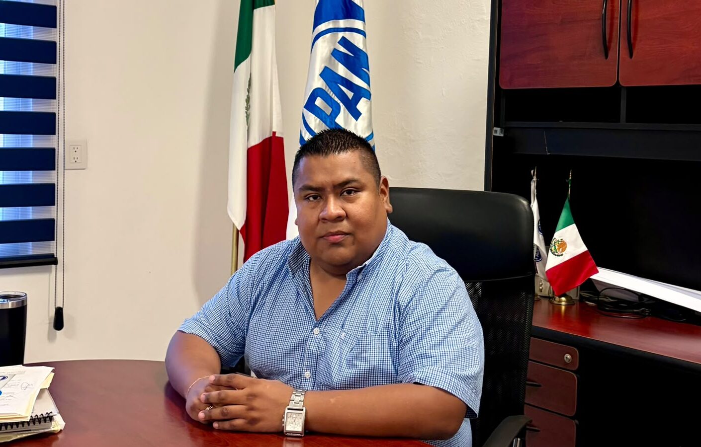 Presidente del Comité Directivo Municipal del Partido Acción Nacional (PAN), Luis Ángel Salinas,