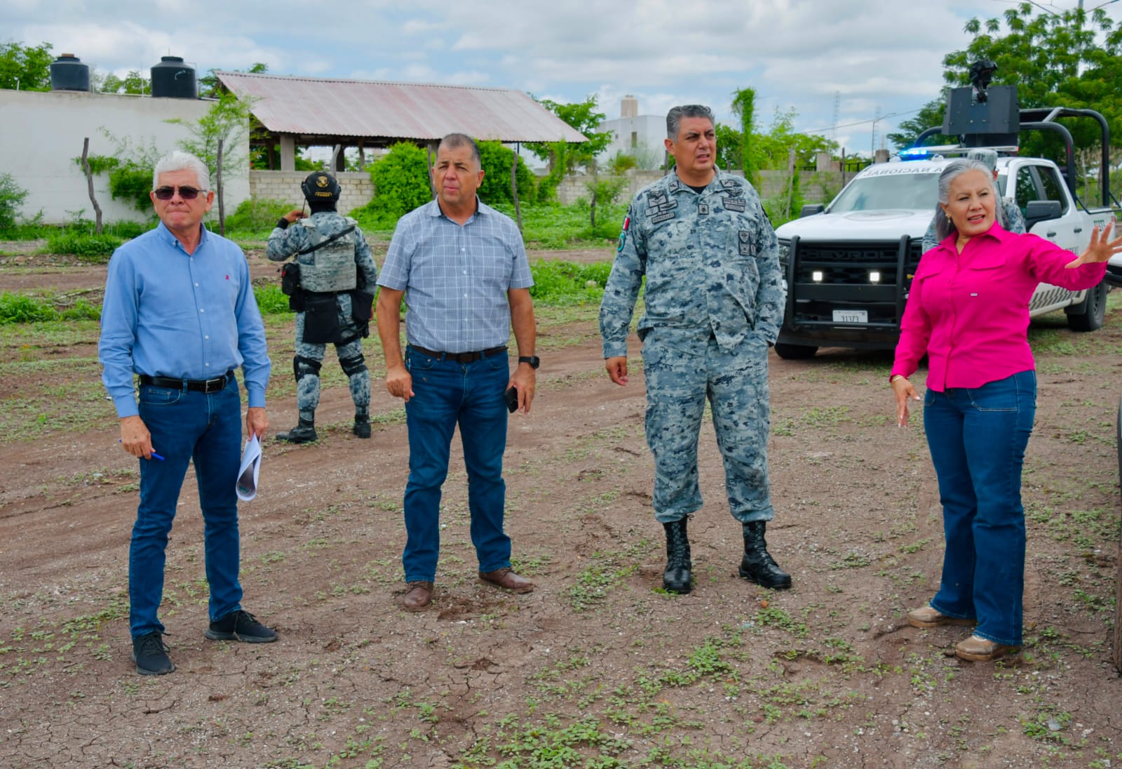 Lupita López González se reúne con autoridades de la Guardia Nacional