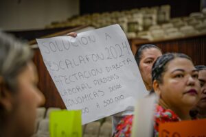 Manifestación en el Congresp del Estado