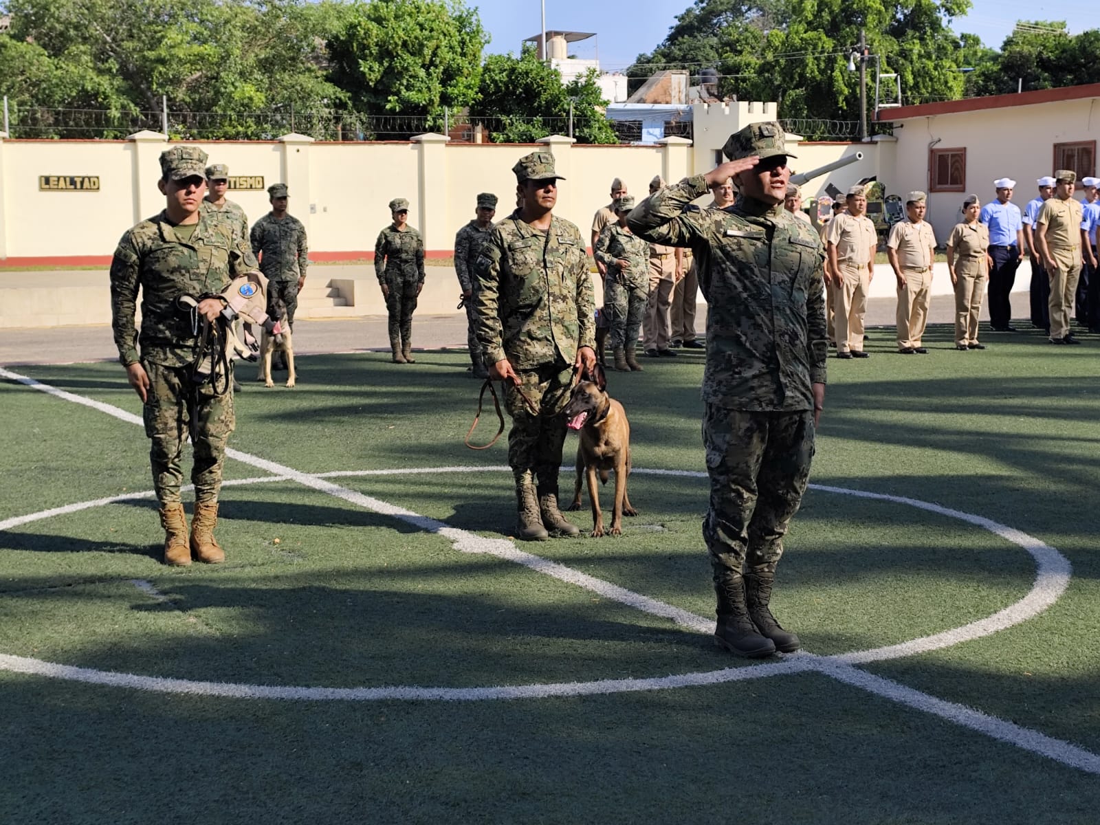 Marina realiza ceremonia de jubilación para el perro Matt en la Cuarta Región Naval