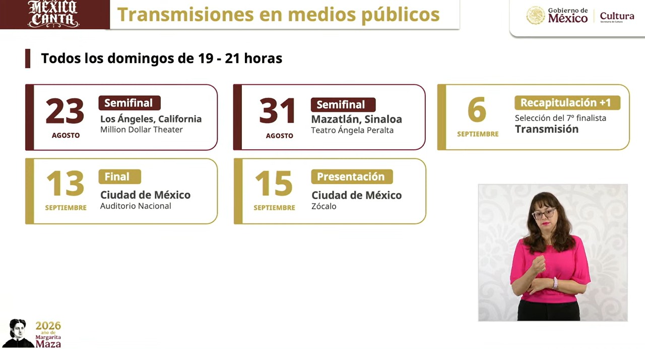 Eventos de la segunda edición de México Canta