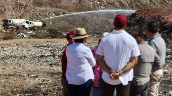 Al 95% el control y sofocación de incendio en el basurón municipal de Mazatlán, Sinaloa