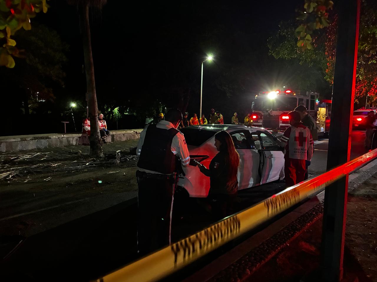 Automovilista muere al chocar contra palmera sobre El Malecón Viejo, en Culiacán