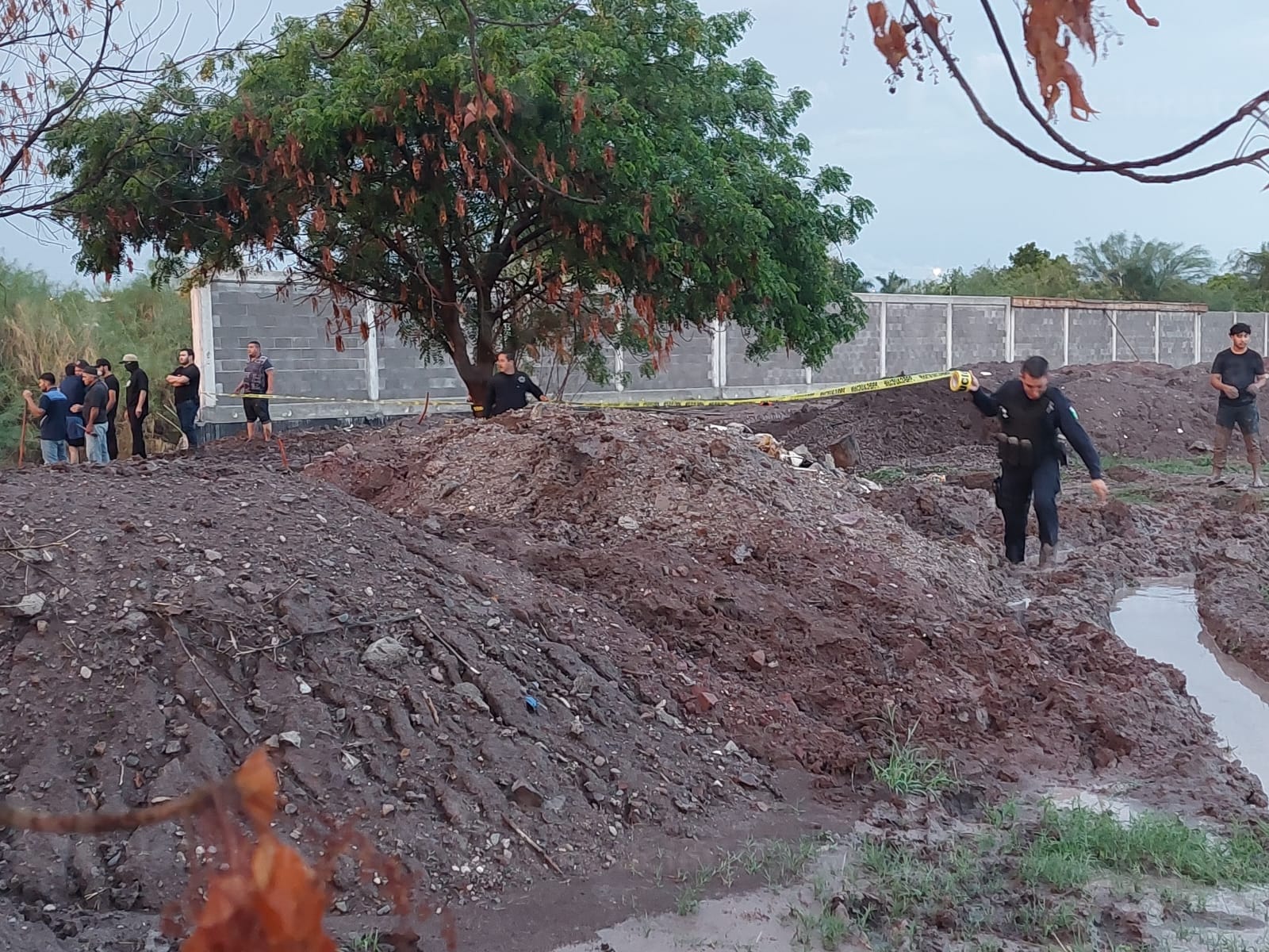 Mueren tres menores tras colapsar una barda junto al arroyo El Zopilote, en Guamúchil