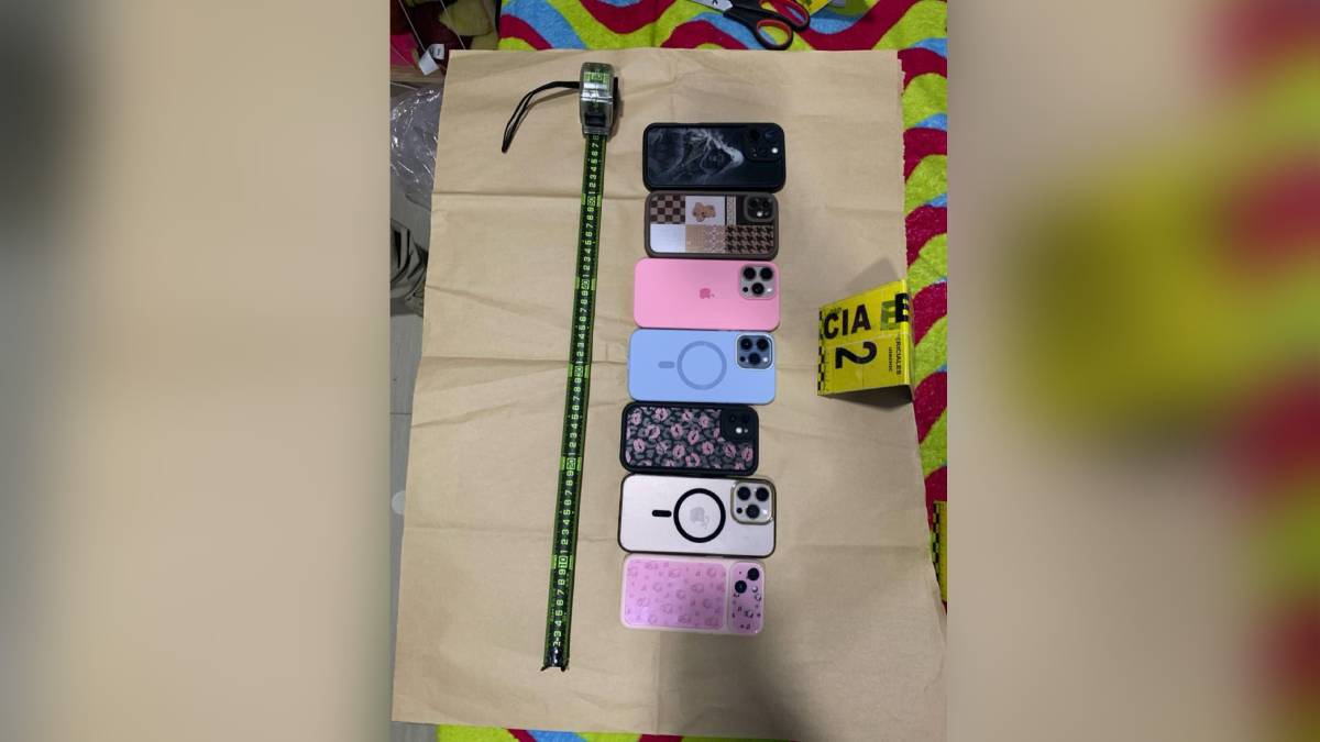 objetos decomisados en operativo