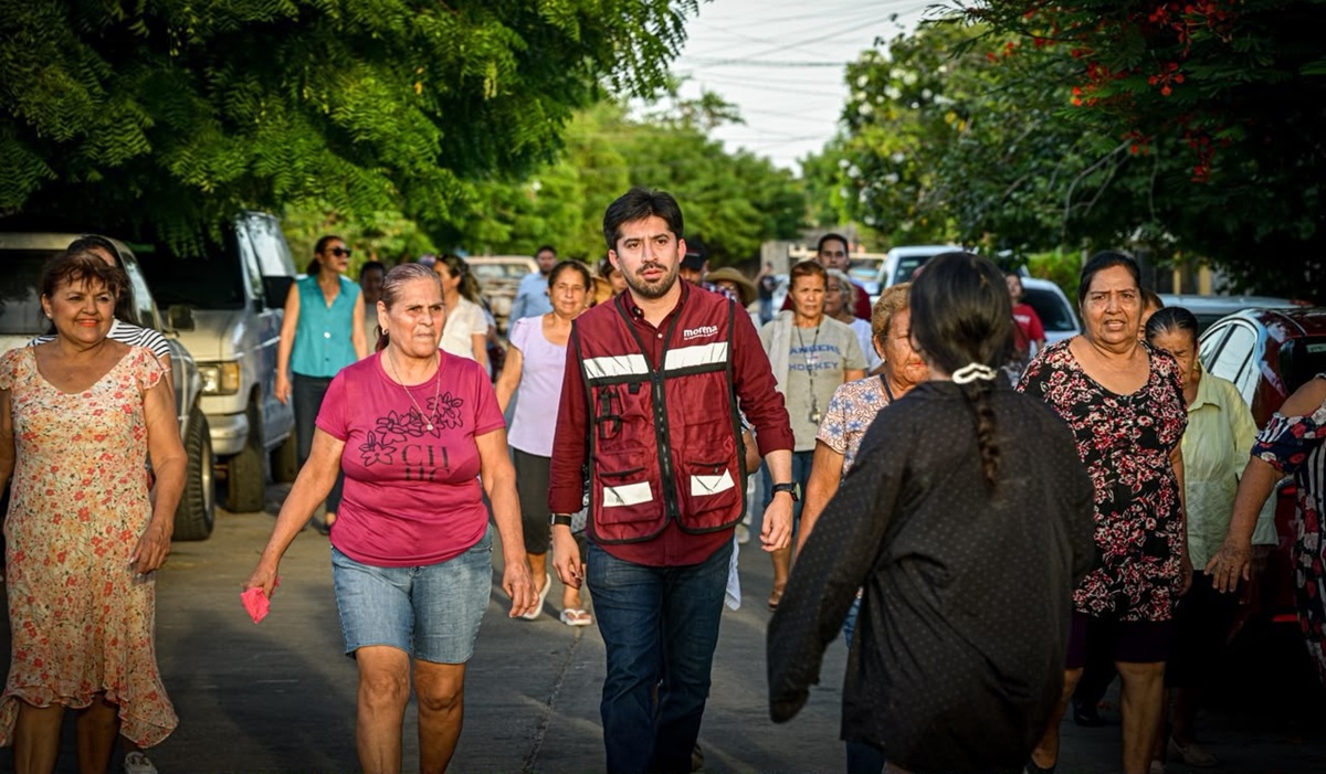 Omar López Campos en recorrido por Culiacán