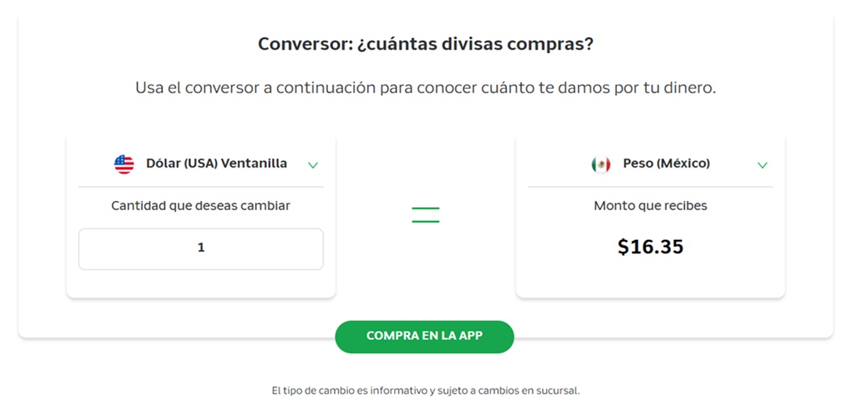 Precio del dólar en Banco Azteca