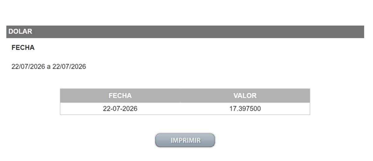 Precio del dólar en el DOF