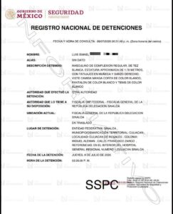 Registro nacional de detenciones enfermero