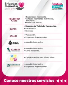Brigada del Bienestar llegará a Elota