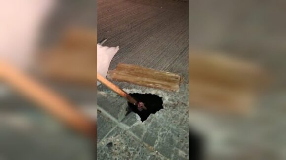 Se pone ojo sobre socavón en Río Las Cañas antes de llegar al Jiquilpan; revisan qué lo ocasionó y corregirlo: Alcalde