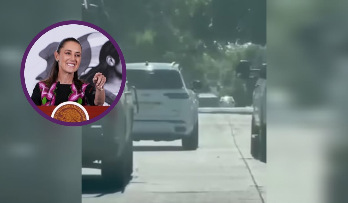 Supuesto operativo para escoltar a Rocha Moya. Claudia Sheinbaum