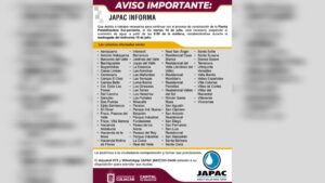 suspenderan el agua en mas de 60 colonias de culiacan el próximo martes 14 de julio