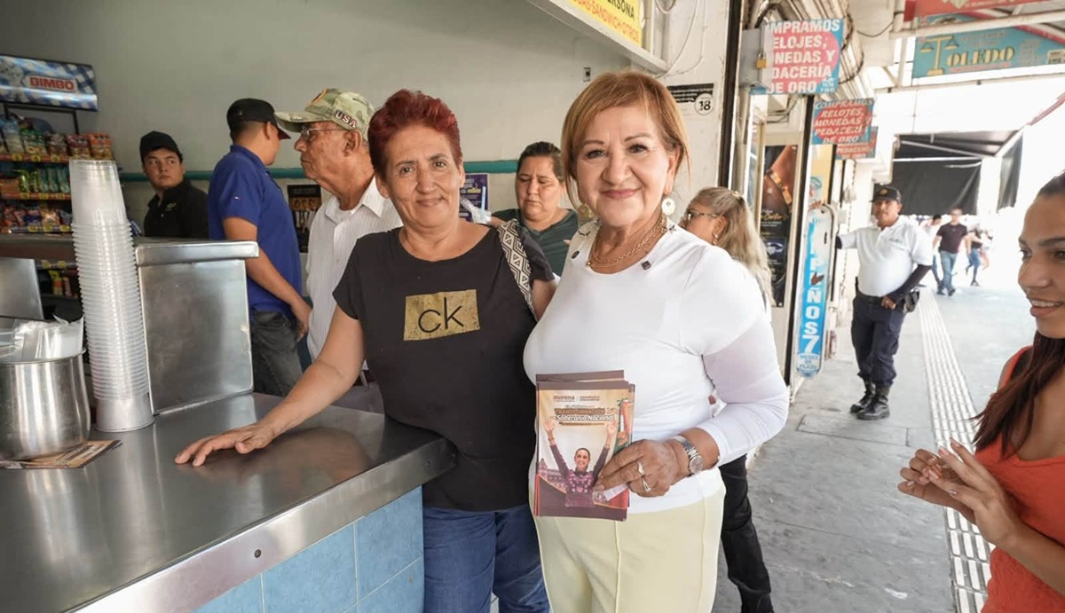Tere Guerra en recorrido por Los Mochis