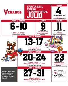 Calendario de actividades de Venados de Mazatlán