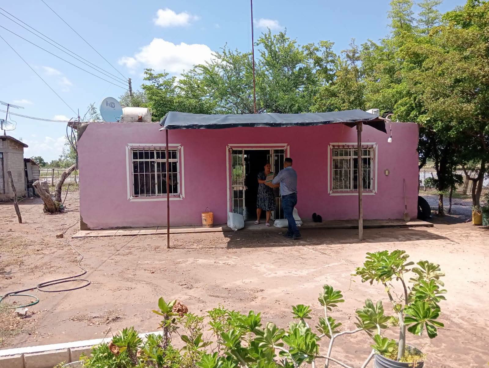 Viviendas inundadas en Guasave tras fuertes lluvias en Sinaloa