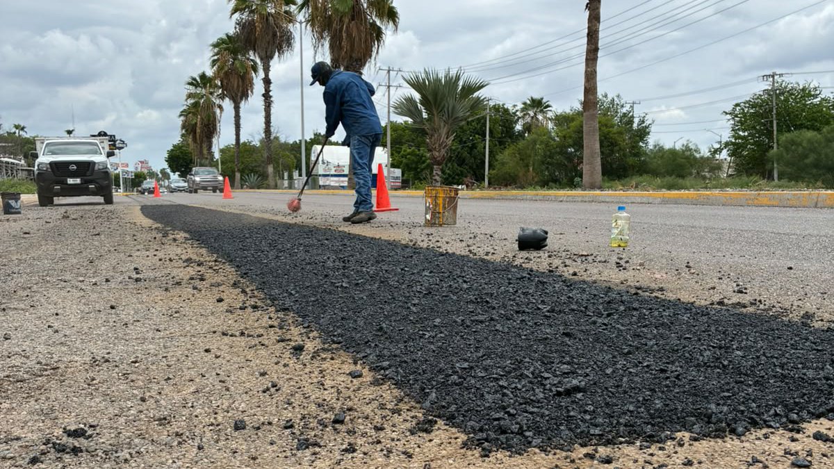 ya suman mas de 2 mil m2 de baches y grietas tapadas con asfalto en ahome