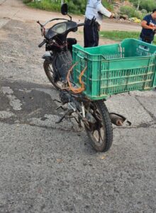 Accidente de motocicista en Los Mochis
