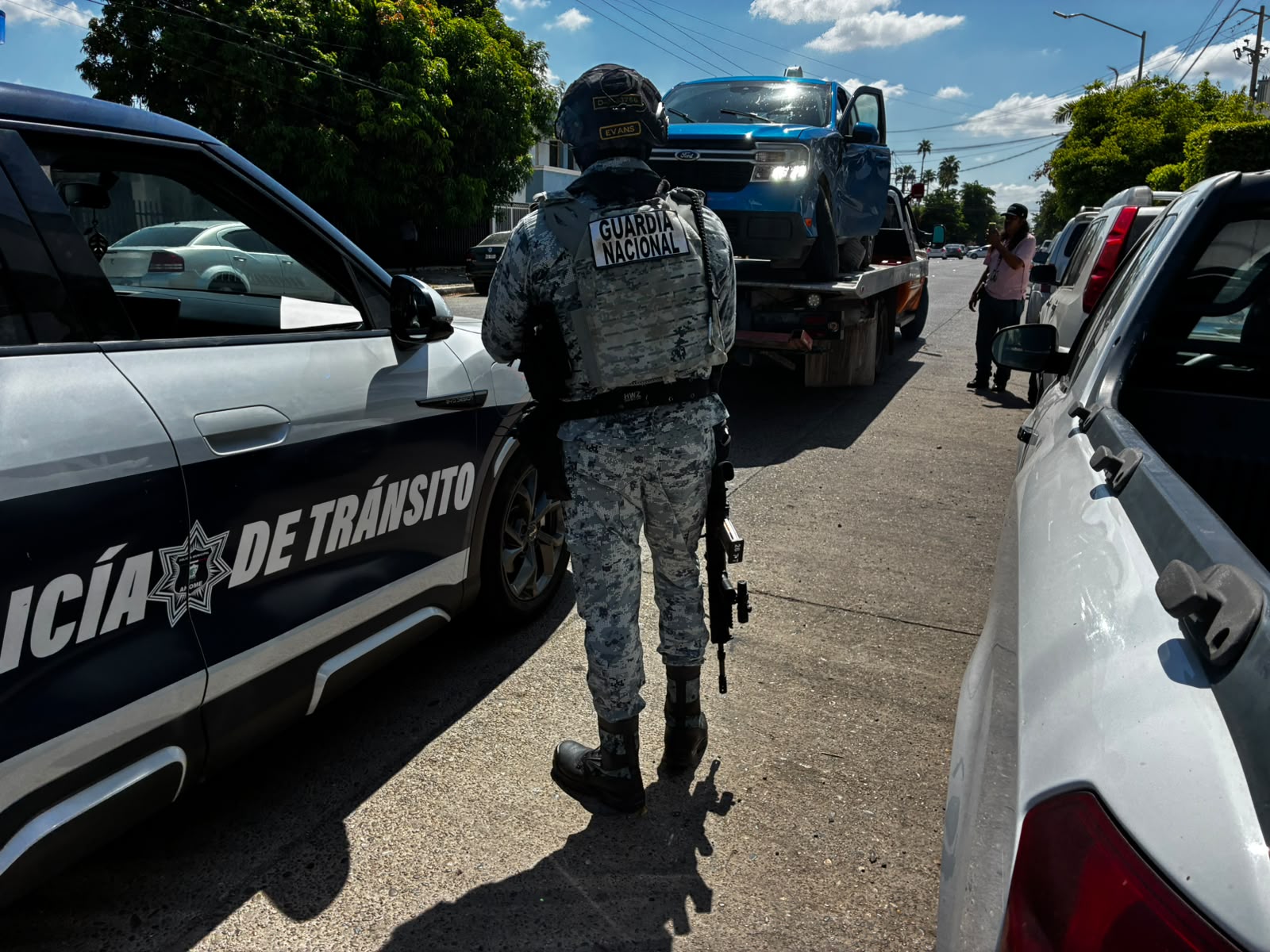 Accidente múltiple deja una mujer lesionada en el sector centro de Los Mochis, Sinaloa