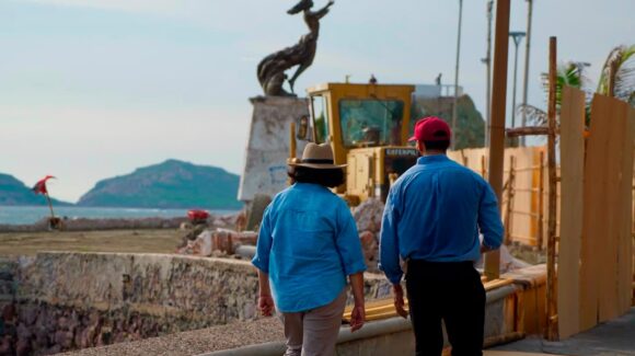 Carpa Olivera y Monumento a La Mujer Mazatleca podrían quedar listas en dos meses, destaca alcaldesa de Mazatlán