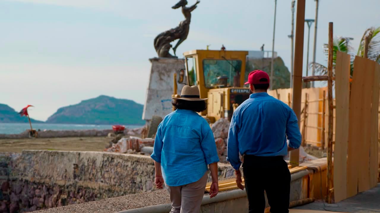 Carpa Olivera y Monumento a La Mujer Mazatleca podrían quedar listas en dos meses, destaca alcaldesa de Mazatlán