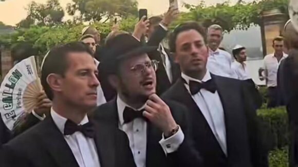Captan a Peña Nieto con kipá en boda judía en Italia