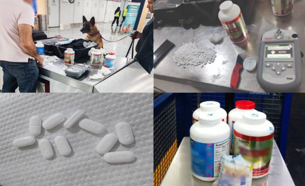 Decomisan más de 6 mil pastillas de hidrocodona en el AICM