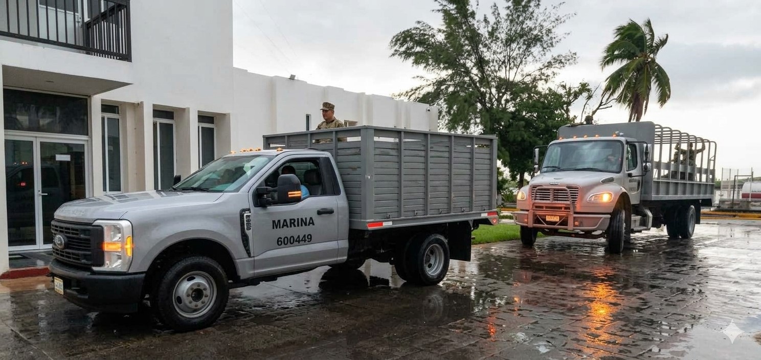 Despliega Marina operativo de auxilio tras fuertes lluvias en Mazatlán, Sinaloa