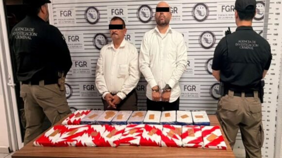 Detienen a dos personas y aseguran casi 20 kilos de fentanilo y heroína en Sonora