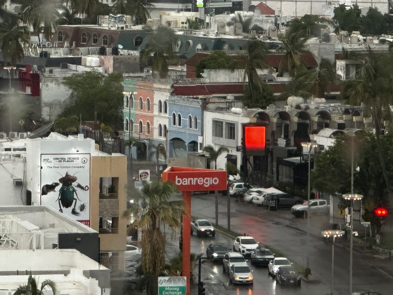 Lluvias y nublados en Mazatlán