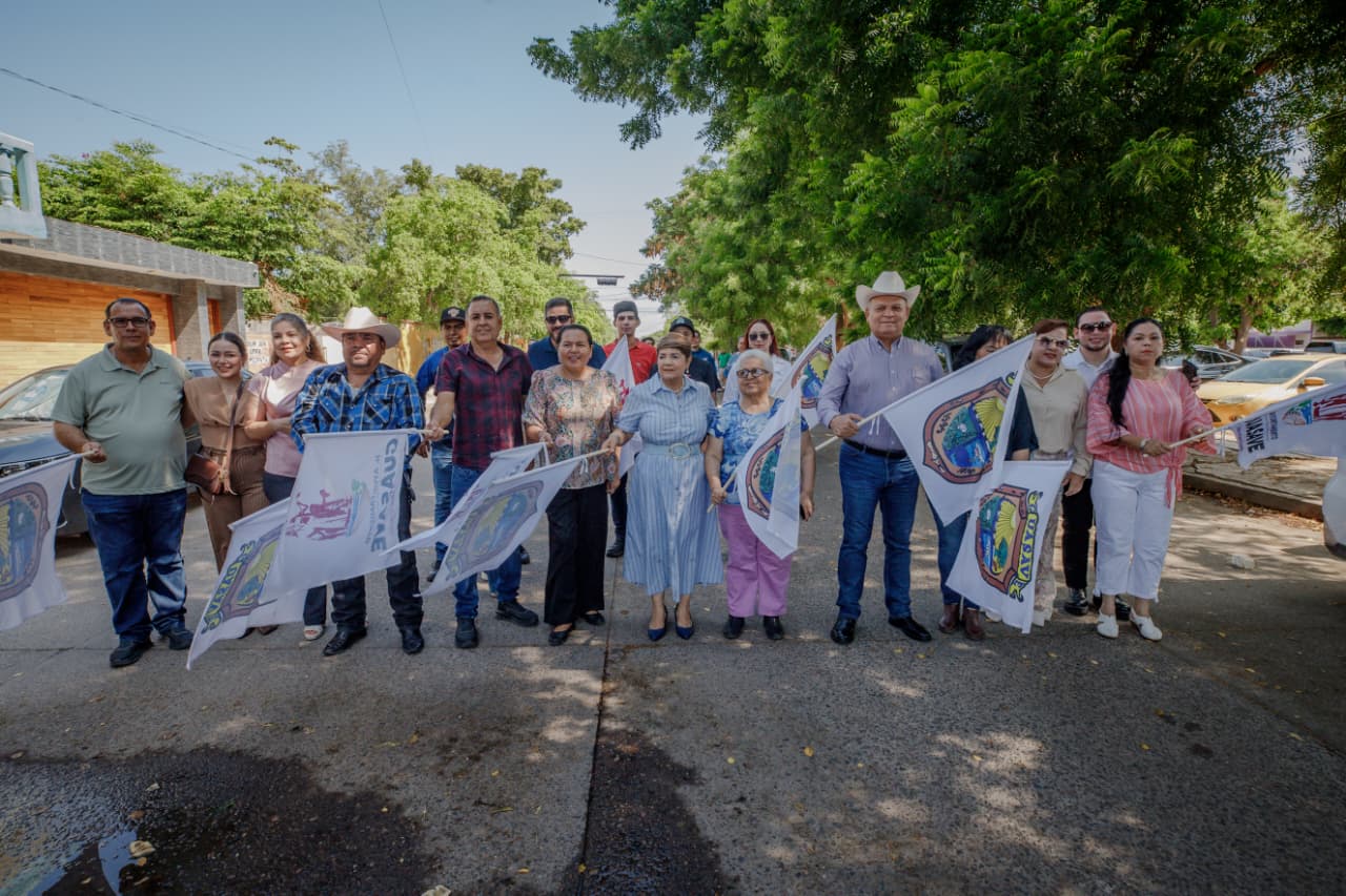 Obras de pavimentación en Guasave