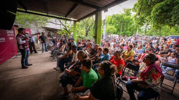 Vecinos de la Loma de Rodriguera, Culiacán,  muestran respaldo a la continuidad de la 4T, asegura Omar López Campos