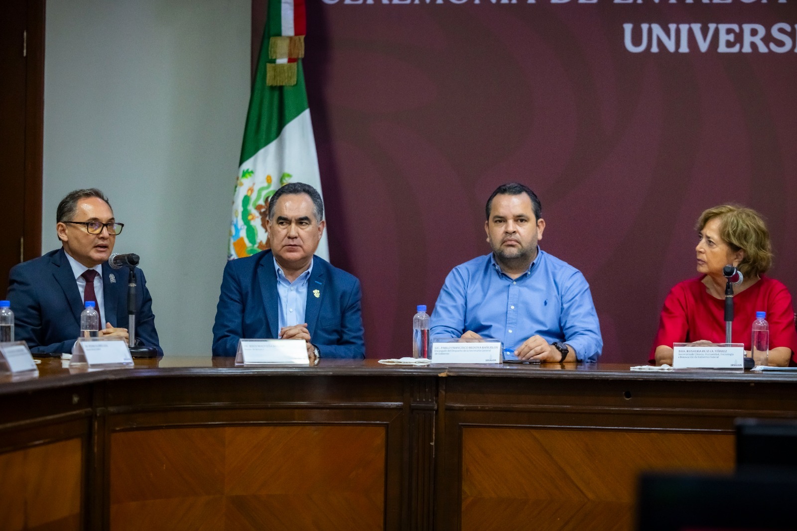 Participa rector de la UAS como testigo en la entrega de la Universidad Nacional Rosario Castellanos en Culiacán