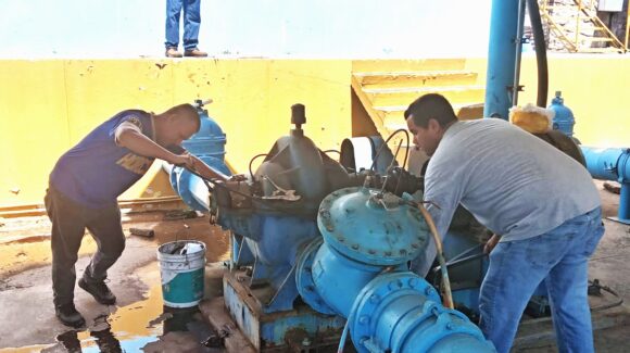 Recibe mantenimiento el rebombeo que mueve el agua de Mazatlán, Sinaloa; abastece a 60 por ciento de la ciudad