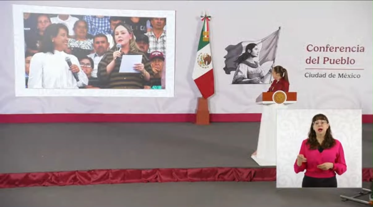Se enlaza Yeraldine Bonilla a la mañanera, entregan apoyos a productores