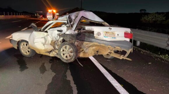 Se registra fuerte choque por alcance en la Maxipista Mazatlán-Culiacán; una persona resulta lesionada