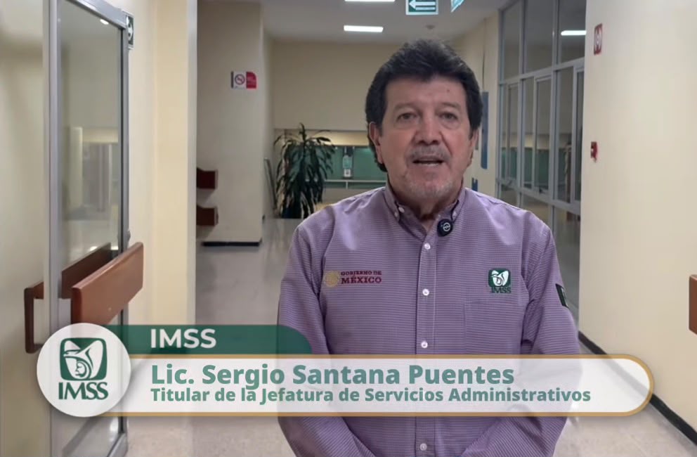 Sergio Santana Puentes, titular de la Jefatura de Servicios Administrativos del IMSS