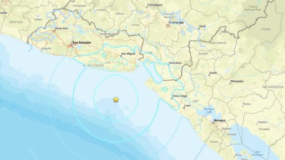 Sismo de 5.7 sacude El Salvador y se percibe en Honduras y Nicaragua