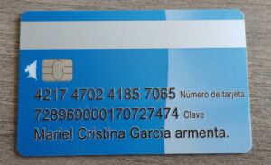 Tarjeta para apooyo