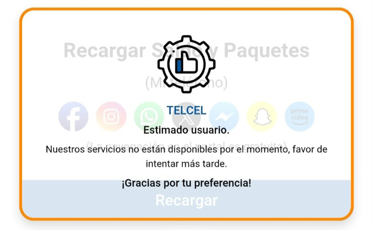 Telcel presenta fallas en sus servicios este lunes 17 de agosto