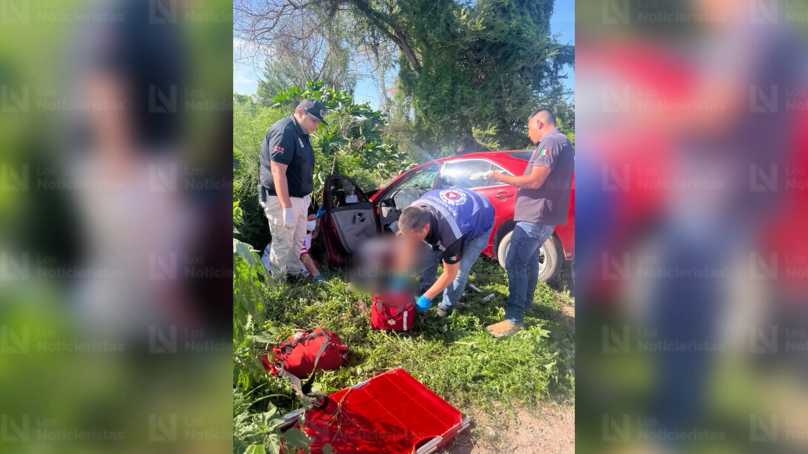 Accidente deja cinco personas lesionadas en Charay, El Fuerte