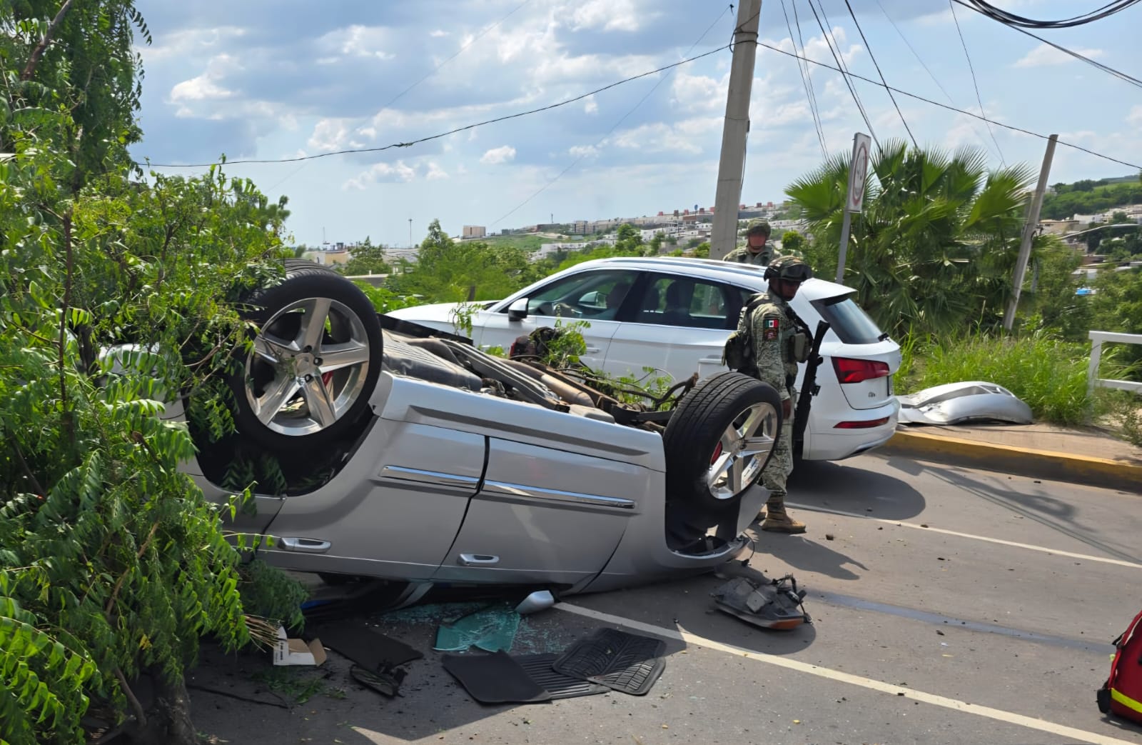 Accidente de tránsito en la colonia 22 de Diciembre de Culiacán