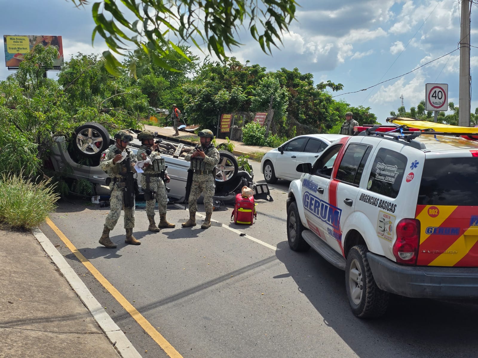 Accidente de tránsito en la colonia 22 de Diciembre de Culiacán