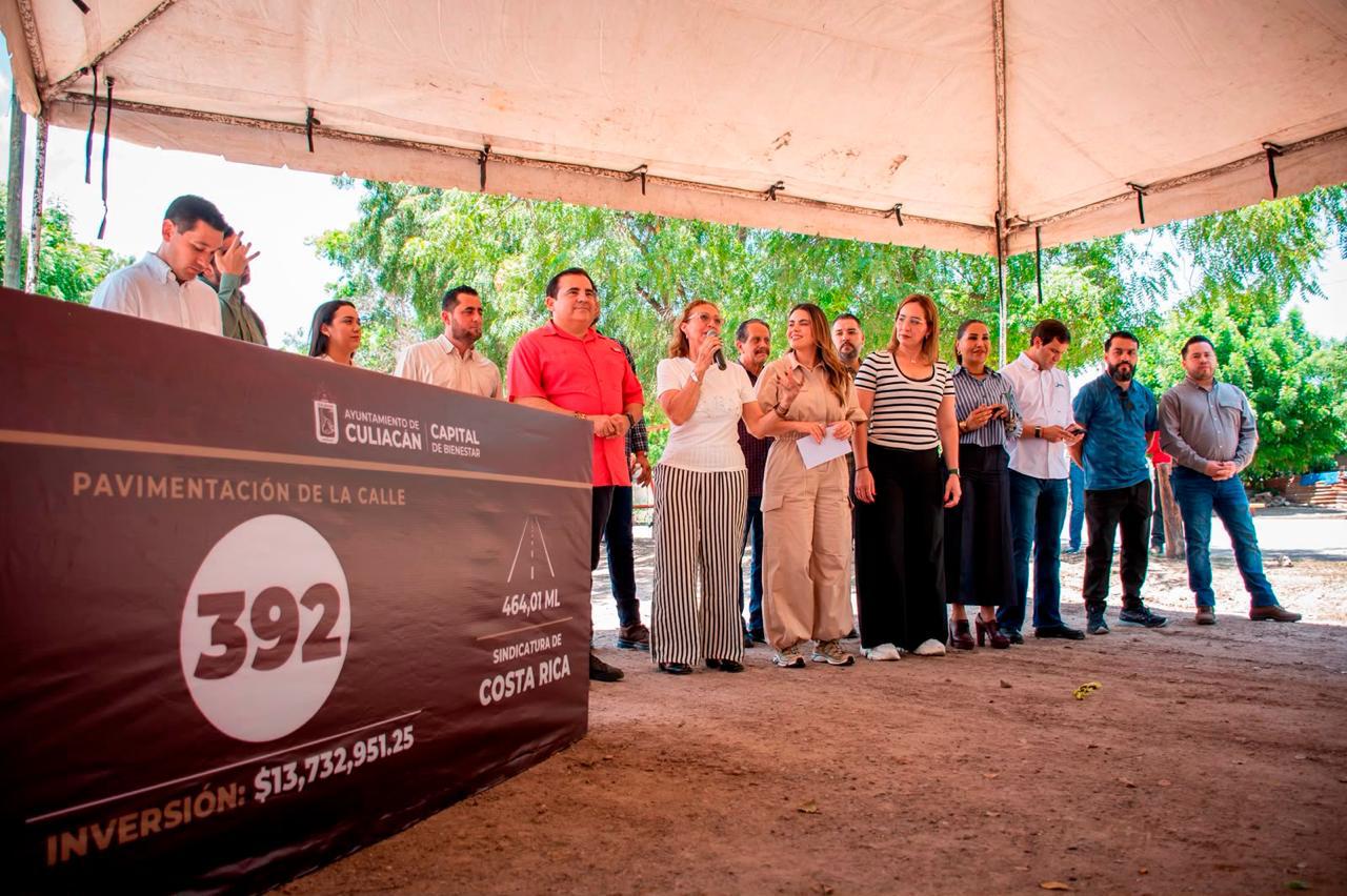 Alcaldesa de Culiacán da banderazo en colonia Popular