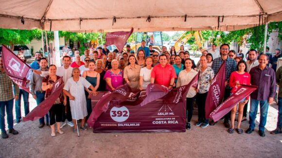 Tras 50 años, la colonia Popular en Costa Rica tendrá su primera calle pavimentada; alcaldesa de Culiacán da banderazo